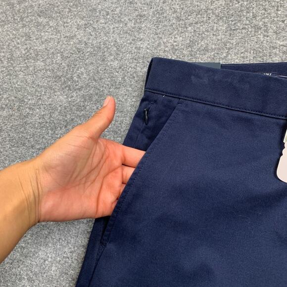 J Crew Pants Mens 31 Navy Cotton Blend Straight TruTemp365 Chino Flex Stretch - Picture 3 of 13